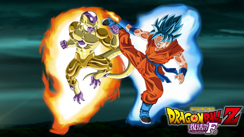 night, sky, illuminated, ball, Freeza (Dragon Ball), dragon, blue, Dragon Ball, Goku, yellow, 1080P, outdoors, focus on foreground, golden, communication