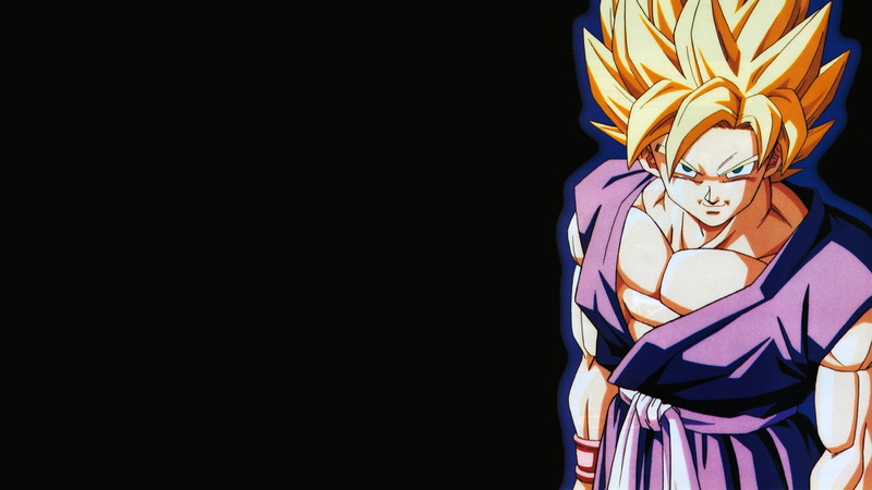 Super Saiyan, Dragon Ball GT, Dragon Ball, artwork, Son Goku, simple background, 1080P