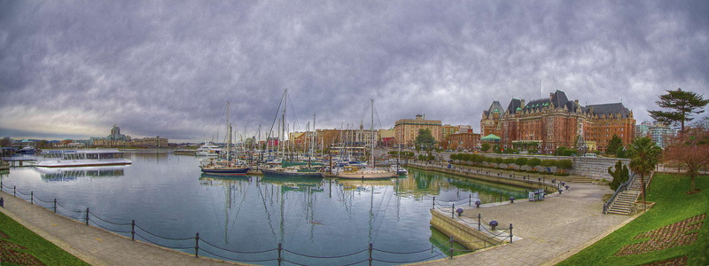 built structure, overcast, nature, water, nautical vessel, victoria, travel, architecture, canada, sky, hdr, no people, city, building exterior, reflection