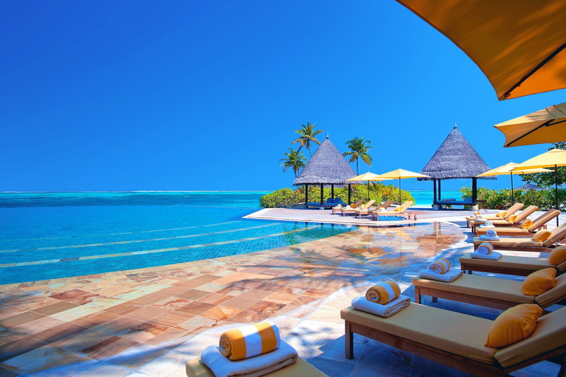 1080P, sky, ocean, trestle-bed, umbrella, pool