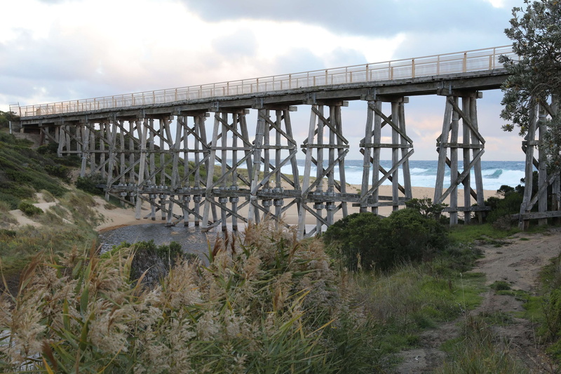 sky, built structure, ocean, engineering, trestle bridge, rail transportation, trestle, connection, bridge - man made structure, outdoors, river, beach