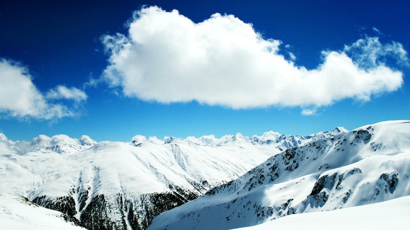 nature, snow, mountains, mountainscape, clouds, 1080P, winter, nature and landscapes