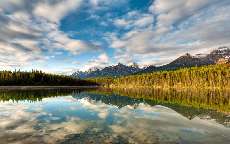 2K, reflection, mountainscape
