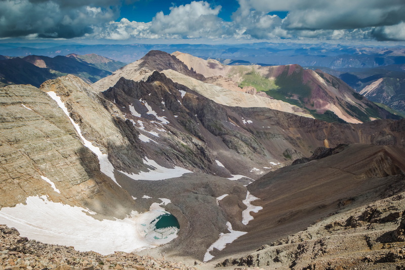 cloud - sky, spring, mountaineering, glacier, cliff, ice, physical geography, mountain, angle, mountainscape, day, colorado, looking down, 5K, sunlight