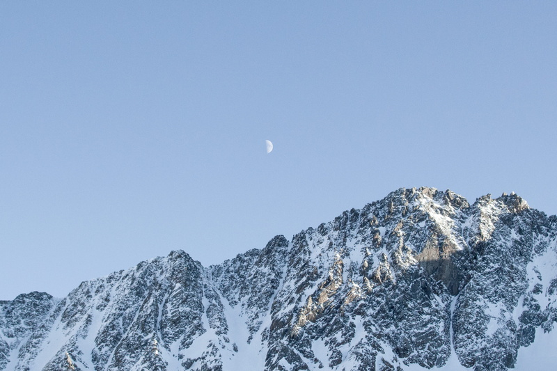 mountainscape, white, tranquility, nature, mountain range, alp, winter, 2K, sunlight, mountain peak, moon, outdoors, non-urban scene, sky, no people, austria