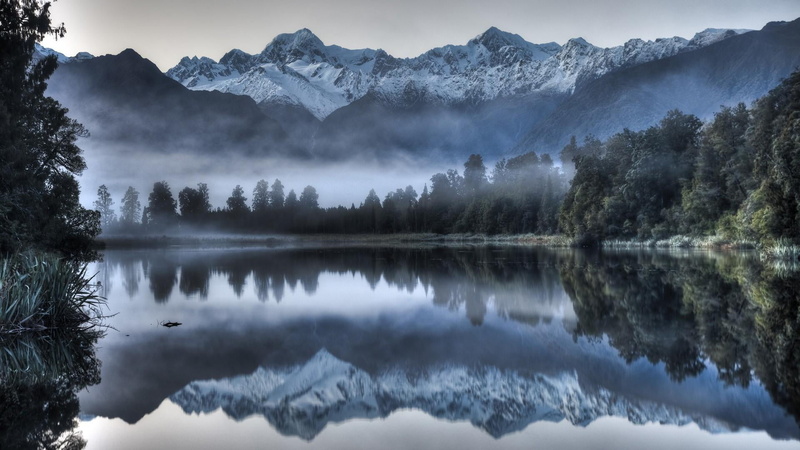tree, outdoors, mountain range, no people, 1080P, mountains, idyllic, lake, plant, misty, beauty in nature, sky, tranquil scene, scenics - nature, tranquility
