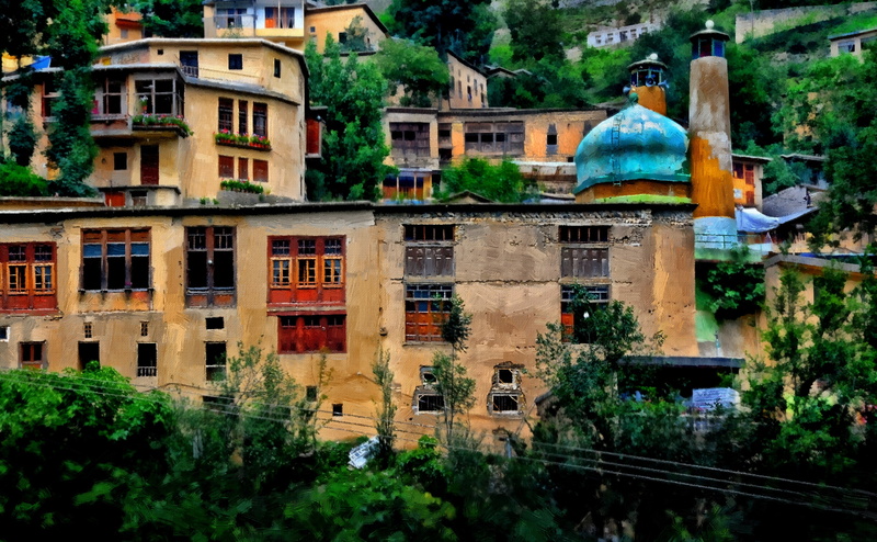 water, nature, concrete, residential district, brown, built structure, history, dome, outdoors, travel destinations, architecture, window, masouleh, city
