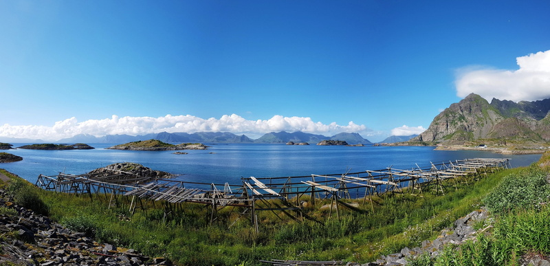 2K, sky, no people, scandinavia, mountain range, tranquil scene, bay, sea, nature, scenery, scenics - nature, land, norway fjord, fishing, tourism, holiday