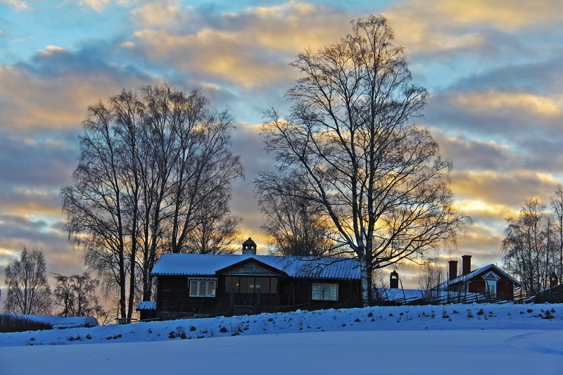 scenic, nature, holiday, travel, cottage, countryside, plant, sunset, sunrise, landscape, swedish, scenery, cold temperature, scenics - nature, no people