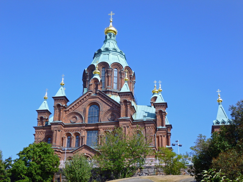 architecture, church, built structure, place of worship, religion, spire, outdoors, no people, nature, helsinki, uspenski cathedral, finland, 4K, building