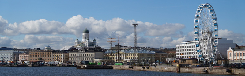 day, panoramic, built structure, travel, pier, cityscape, amusement park ride, clouds, sky, eye, building, 5K, architecture, finland, ferris wheel, bay