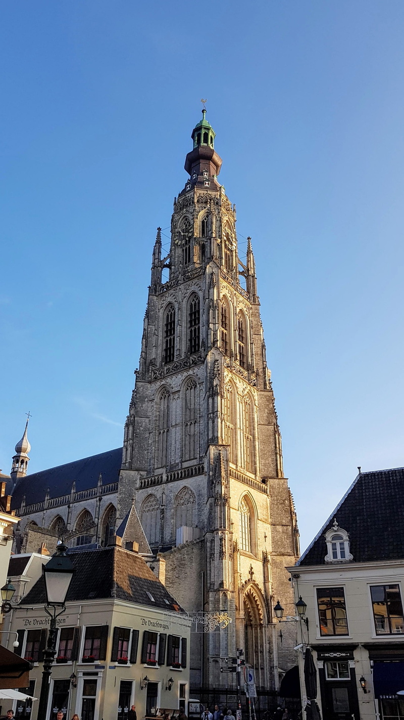 building exterior, architecture, outdoors, city, 2K, spirituality, nature, breda, church, faith, tall - high, low angle view, netherlands, clear sky, building