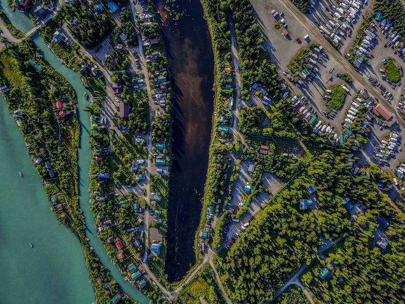 natural, wilderness, garden, beauty in nature, building exterior, plant, water, daytime, growth, land, high angle view, car park, kenai, wild, forest, 4K