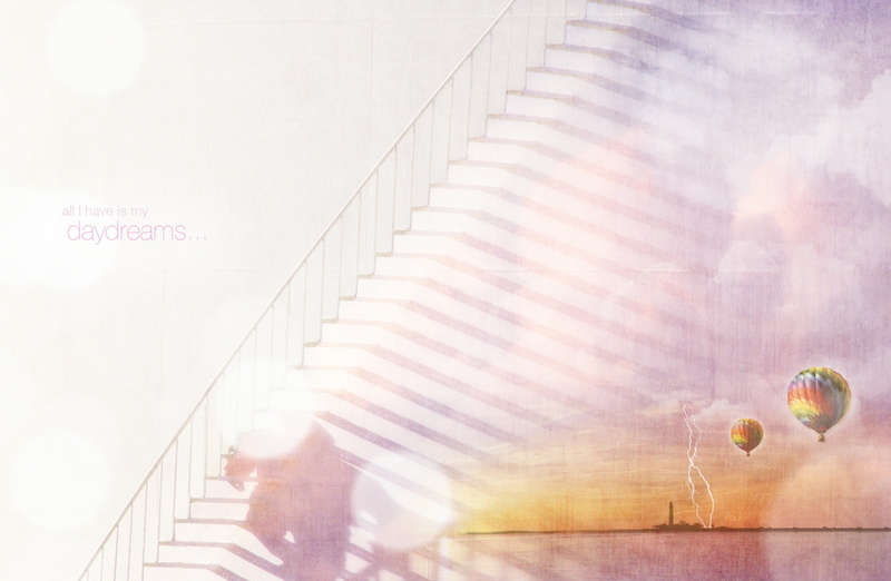 1080P, sunlight, women, pink, blurred motion, surreal, lens flare, digital composite, copy space, nature, walking, Creative, staircase, steps and staircases