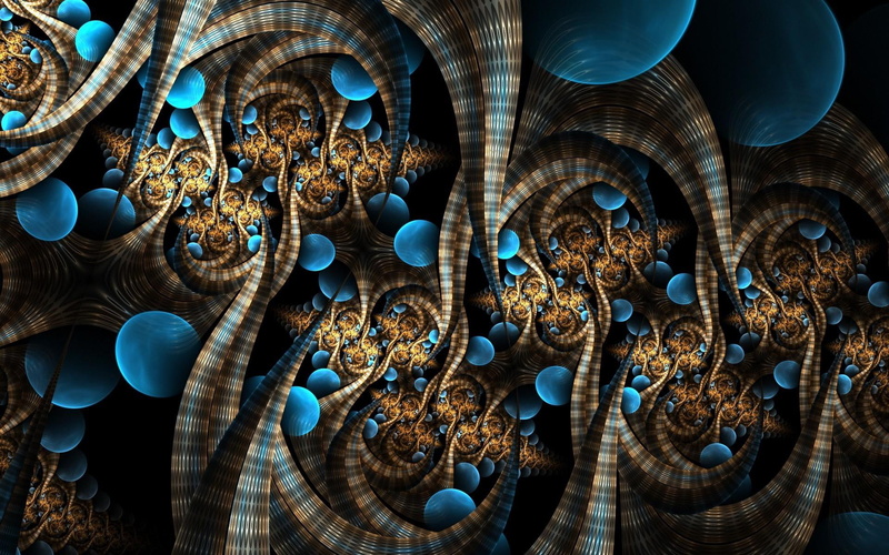 patterns, fractals, shape geometry, 1080P, interlacing, geometry shapes, blue balls, weave