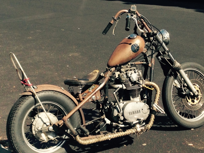 bike, retro-styled, outdoors, wheel, drive, 2K, scooter, stationary, day, motor, motorcycle, chopper, bicycle, old, nature, real people, high angle view