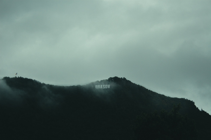 day, mountain landscape, plant, tranquility, cloud - sky, no people, scenics - nature, nature, hill, sky, cloudy, text, white, fog, tree, land, silhouette