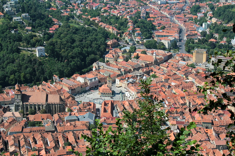 romania, high angle view, travel destinations, plant, roof, crowded, house, 2K, no people, town, tree, building exterior, architecture, built structure