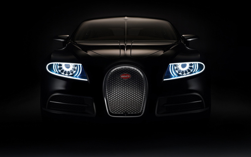 black, galibier, veyron, Bugatti Galibier, Bugatti Concept, c, 2K, front, bugatti