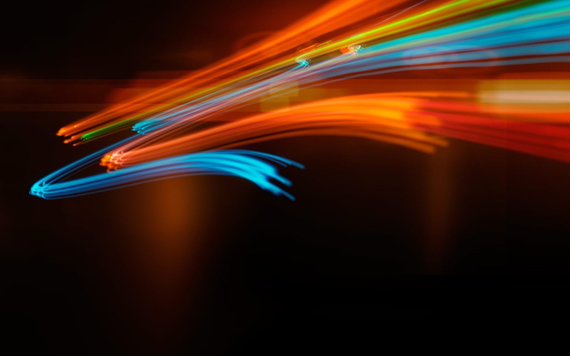 colorful, shapes, light trails, 1080P, digital art, orange