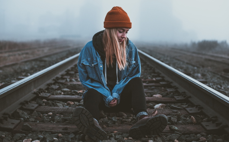 beanie, coldweather, nature, Tracks, hipster, railroad track, silent, casual clothing, focus on foreground, Railroad, rail transportation, transportation