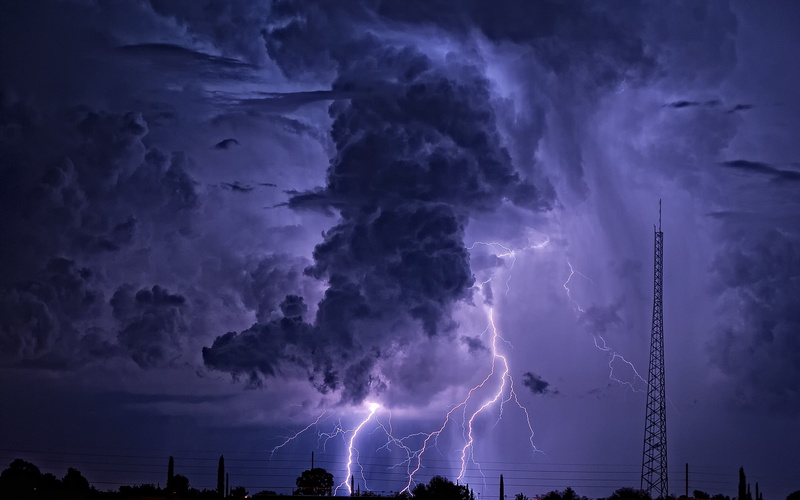 storm, condition, 1080P, nature, purple, lightning, weather, hdr, hd