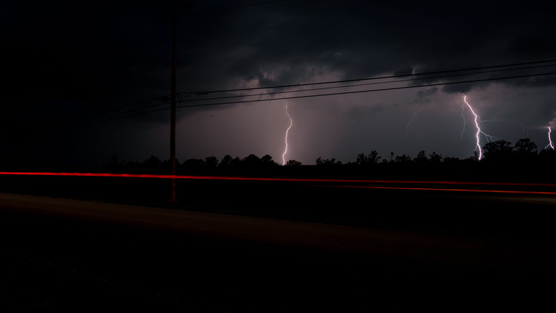 motion, bolt, dark, lightning strike, clouds, warning sign, long exposure, illuminated, forked lightning, night, nature, thunder storm, united states, thunderstorm