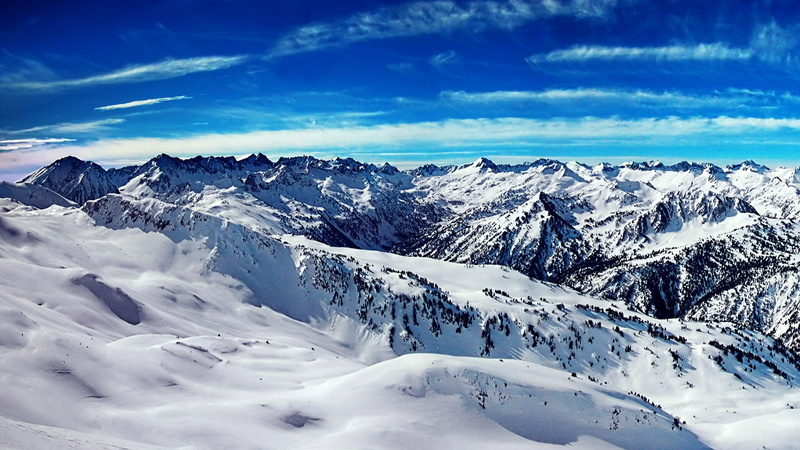 freeze, travel, icy, scenic, mountain range, tree, tranquility, winter, rock, day, hill, clouds, scenics - nature, season, snowy, alp, environment, peak