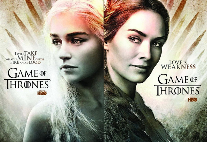 advertisement, Daenerys Targaryen, Lena Headey, 1080P, Cersei Lannister, Game Of Thrones, TV Show, hbo, thrones, Emilia Clarke, game