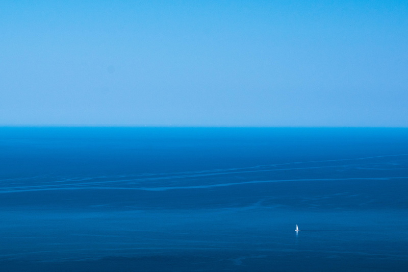blue, eleochori, tranquility, colours, scenics - nature, horizon, lonelyness, nature, ship, minimal, sky, horizon over water, beauty in nature, 4K, quiet