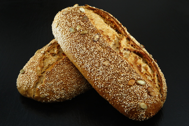 production, studio shot, wholegrain, meal, wellbeing, bread, loaf of bread, taste, beautiful, homemade, two, bakes bread, healthy, freshly baked, oven
