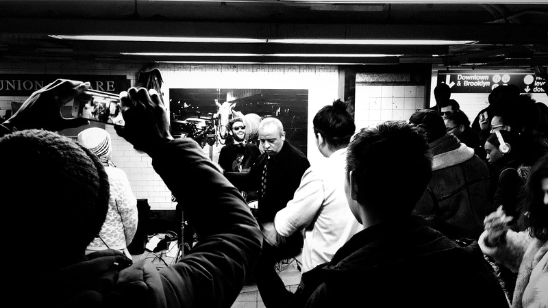 underground, photographing, united states, smart phone, group of people, activity, real people, union square, wireless technology, photographer, men, communication