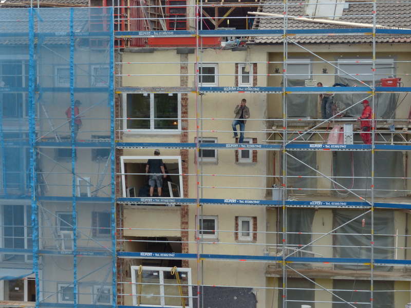 daytime, men, built structure, work, outdoors, construction work, standing, architecture, scaffolding, site, people, maurer, expansion, real people, renovation