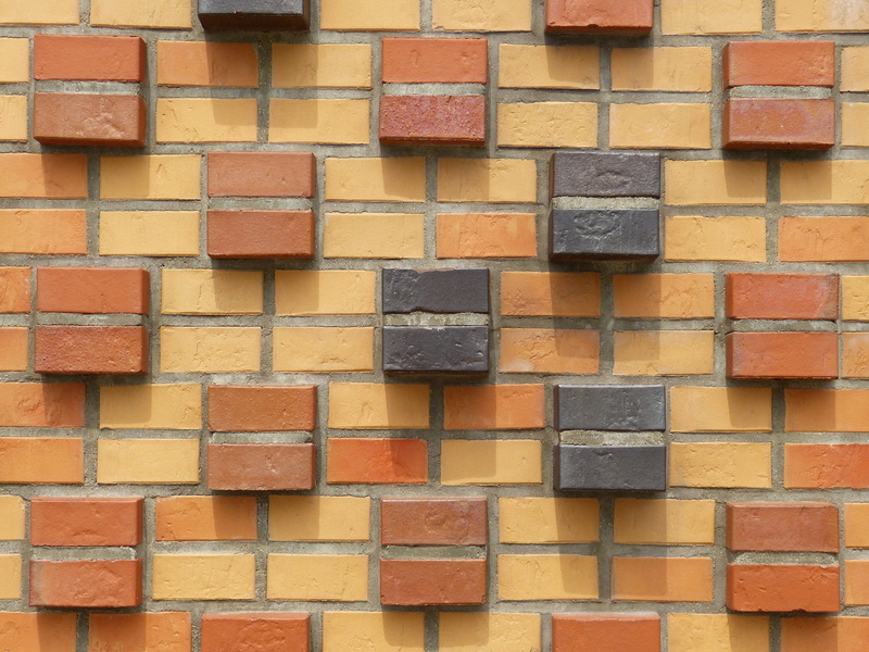 built structure, day, backgrounds, repetition, shape, close-up, symmetrical, brick wall, 4K, stone wall, architecture, yellow, textured, structure, pattern