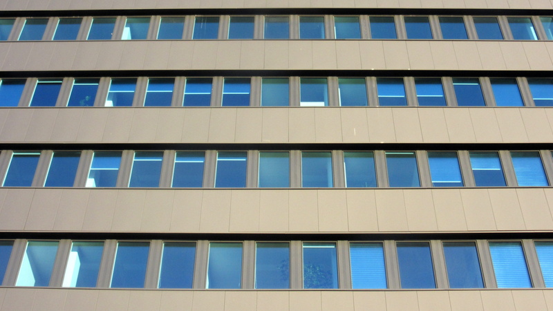 modern, pattern, no people, backgrounds, facade, repetition, full frame, building, in a row, squares, blue, regularly, built structure, window, office building exterior