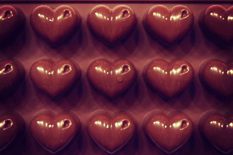 chocolate, no people, shiny, red heart, food, closeup, order, red, repetition, close-up, happiness, celebration, candle, temptation, photo, cold temperature