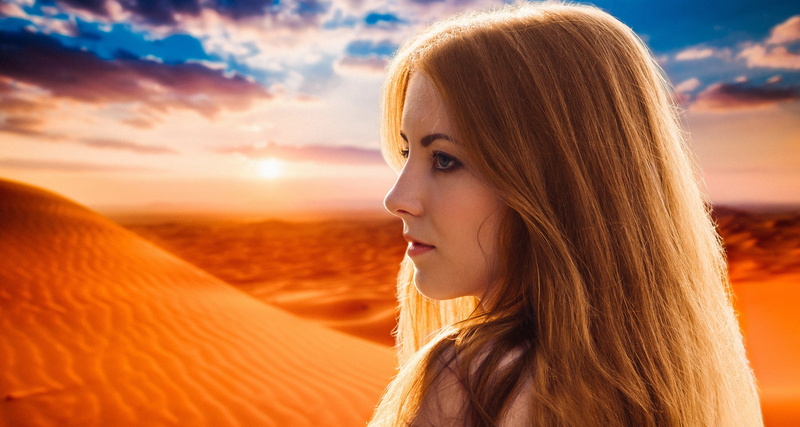 epic, girl, summer, look, dream, 2K, portrait, dune, mood, young, light, outdoors, nature, female, posing, model, sight, pretty, wind, desert, bright