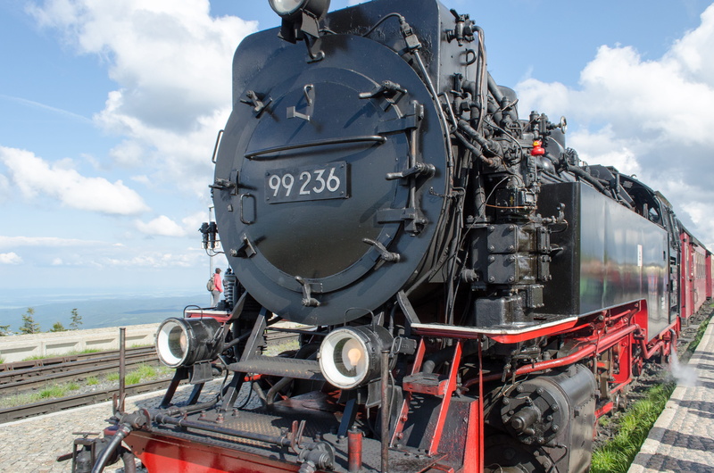steam, train - vehicle, oldtimer, historically, steam locomotive, sky, steam railway, narrow gauge, brocken railway, outdoors, 4K, rails, track, narrow gauge railway