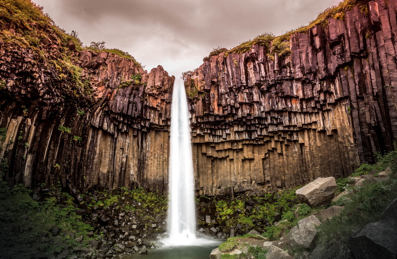 cloud - sky, rock, land, concrete, solid, environment, brown, cliff, blurred motion, waterfalls, beauty in nature, rock formation, scenics - nature, landscape