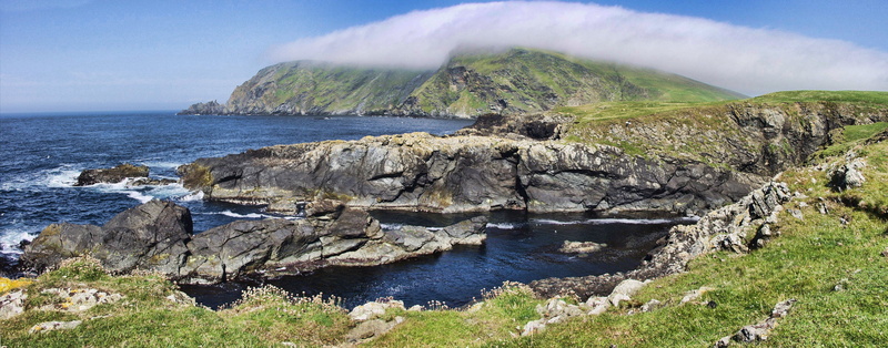 no people, volcanic crater, coastal, outdoors, rocky, travel destinations, cloud - sky, panorama, nature, mountain, 4K, coastline, environment, landscape