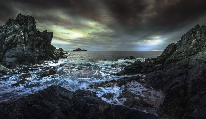 beach, landscape, 1080P, environment, scenics - nature, no people, coast, beauty in nature, water, rock, nature, sea, body, land, rocky coastline, solid