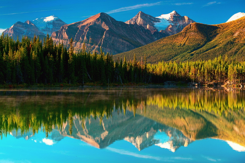 1080P, Lake, Canada, forest, Mountain, Herbert