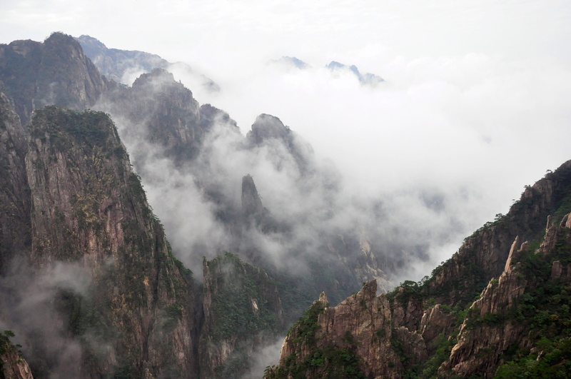 china, pine tree, the scenery, spring, beauty in nature, tourism, coniferous tree, ink, no people, rock - object, scenics - nature, mountain peak, 2K