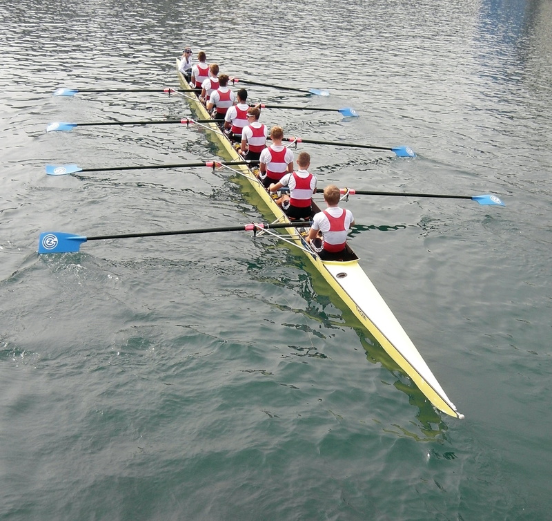 teamwork, competitive sport, rowing race, sport rowing, transportation, reuss, rowboat, men, group of people, canoe, group, water, scull, lucerne, people
