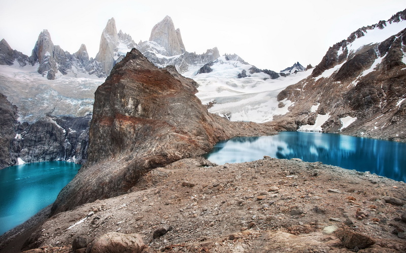  lakes, mountain, glacial, 2K