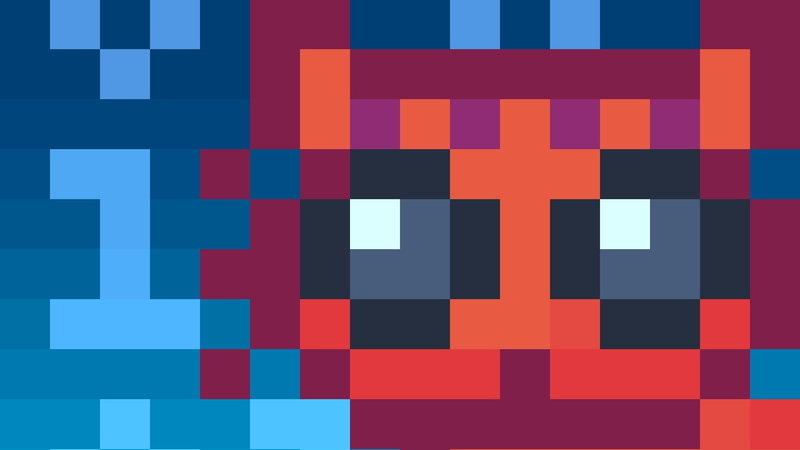 1080P, abstract, blue, colorful, character, cat, lego, bit, purple