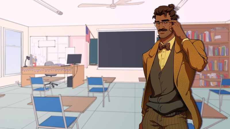 1080P, Dream Daddy: A Dad Dating Simulator, Classroom, Man, Video Game