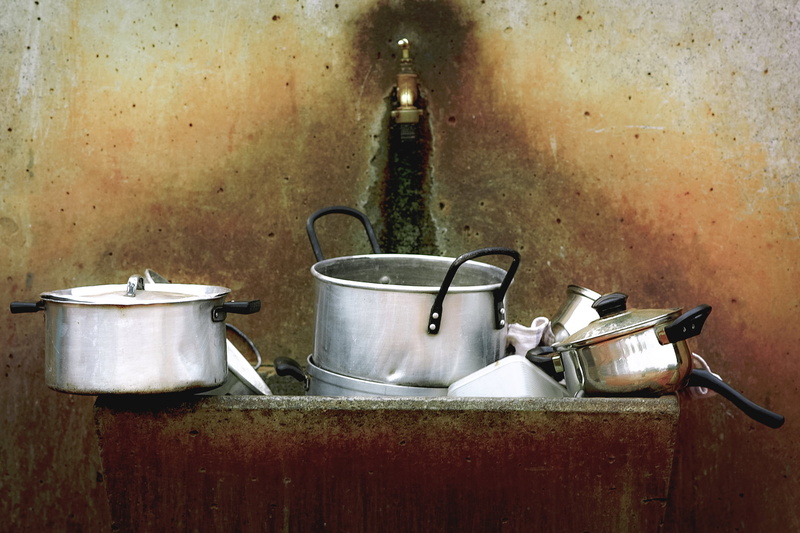 food and drink, kitchen, household equipment, no people, container, table, silver colored, pots, 1080P, saucepan, kitchen utensil, still life, alloy, indoors