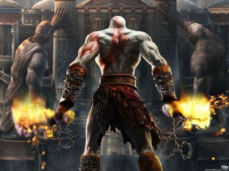 God Of War II, outdoors, Kratos (God Of War), heat - Temperature, flame, 720P, burning, God of War, war, red, fire - Natural Phenomenon, color Image, cultures