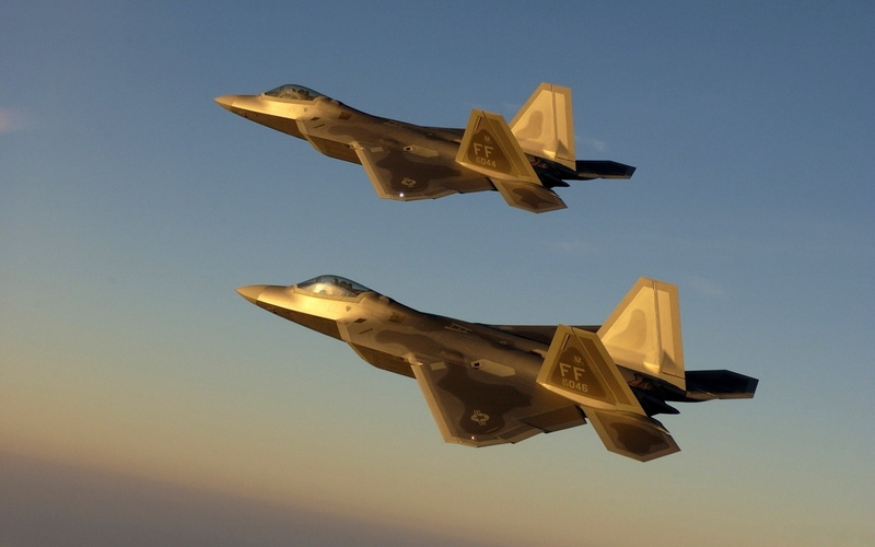 Jet Fighters, Lockheed Martin F-22 Raptor, 1080P